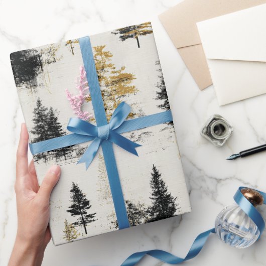Papier Cadeau Paysage de pins (Cadeaux)