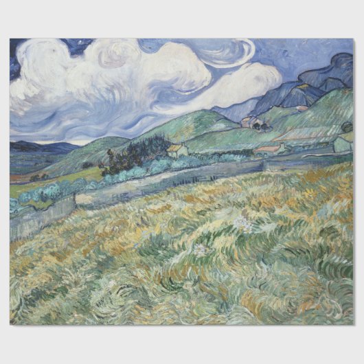 Papier Cadeau Paysage de Saint-Remy par Vincent Van Gogh (Plat)