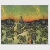 Papier Cadeau Paysage de Vincent Van Gogh Moonlit (Plat)