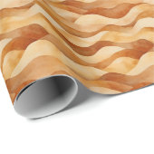 Papier Cadeau Paysage désertique abstrait sableux (Coin rond)