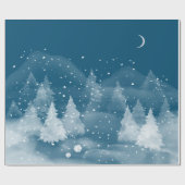Papier Cadeau Paysage d'hiver Neige (Plat)