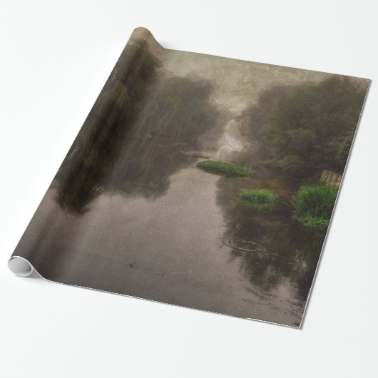 Papier Cadeau Paysage du Vieux Monde Peinture d'Art (Déroulé)