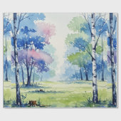 Papier Cadeau Paysage forestier (Plat)