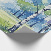 Papier Cadeau Paysage forestier (Coin)