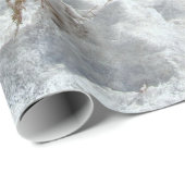 Papier Cadeau Paysage gelé de Noël (Coin rond)