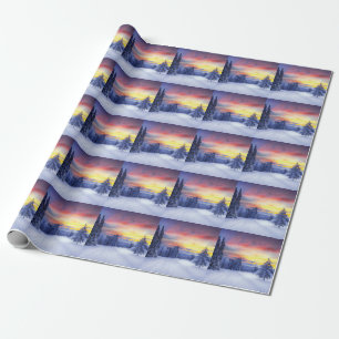 Papier Cadeau Paysage hivernal