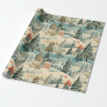 Paysage hivernal vintage de Haven Snowy