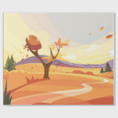 Papier Cadeau Paysage naturel (Plat)