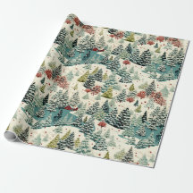 Paysage neigeux de Haven en hiver vintage 2