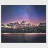 Papier Cadeau Paysage nocturne coloré avec starry starry (Plat)