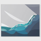 Papier Cadeau Paysage océanique d'Iceberg (Plat)