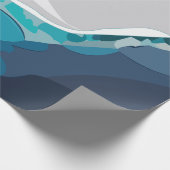 Papier Cadeau Paysage océanique d'Iceberg (Coin)