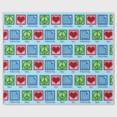 Papier Cadeau Peace Love (Plat)