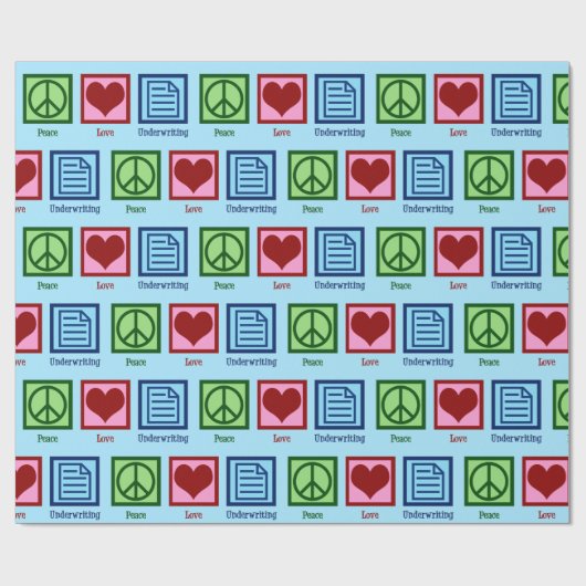 Papier Cadeau Peace Love (Plat)