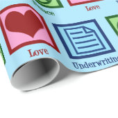 Papier Cadeau Peace Love (Coin rond)