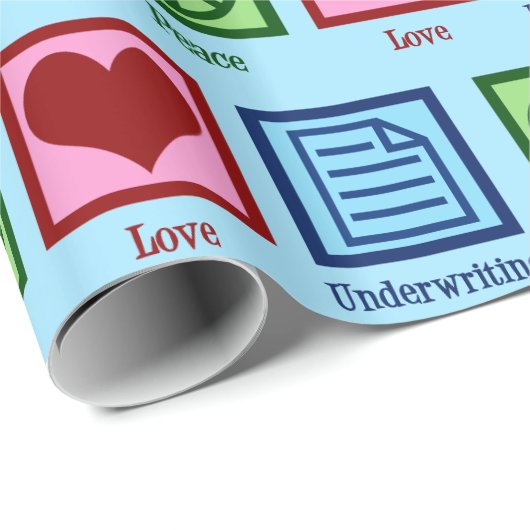 Papier Cadeau Peace Love (Coin rond)