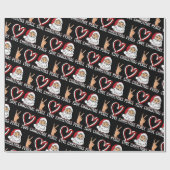 Papier Cadeau Peace Love Christmas (Plat)