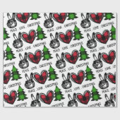 Papier Cadeau Peace Love Christmas (Plat)