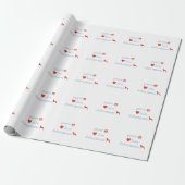 Papier Cadeau Peace Love Dobermans (Déroulé)