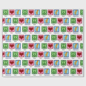 Papier Cadeau Peace Love Euphonium Christmas (Plat)