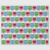 Papier Cadeau Peace Love Law Avocat Noël (Plat)