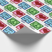 Papier Cadeau Peace Love Law Avocat Noël (Coin)