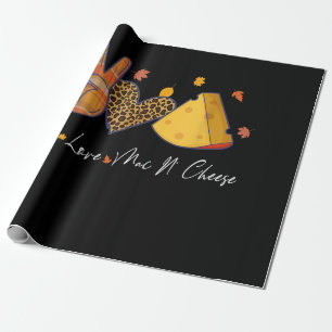Papier Cadeau Peace Love Mac N Cheese Halloween Thanksgiving