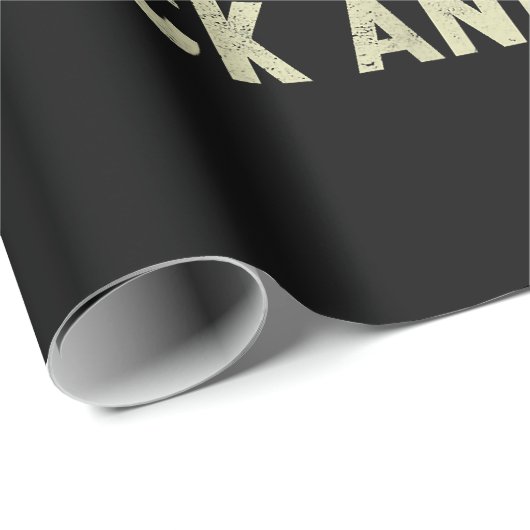 Papier Cadeau Peace Love & Rock & Roll Guitare Player Guitariste (Coin rond)