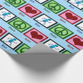 Papier Cadeau Peace Love Run - Coureur de piste mignonne (Coin)