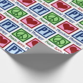 Papier Cadeau Peace Love Thérapie physique PT Noël (Coin)