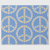Papier Cadeau peace sign daisies daisy boho (Plat)