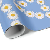 Papier Cadeau peace sign daisies daisy boho (Coin rond)