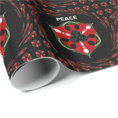 Papier Cadeau "Peace : with Shield Emblem" (Coin rond)