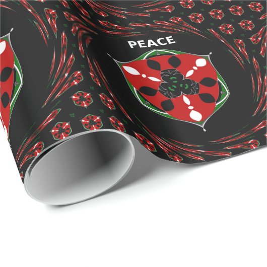 Papier Cadeau "Peace : with Shield Emblem" (Coin rond)