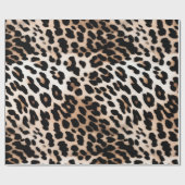 Papier Cadeau Peach Black Cream Leopard (Plat)