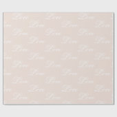 Papier Cadeau Peach Blush Love Toujours Mariage (Plat)