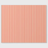 Papier Cadeau Peach Coral Orange Modern Stripe Pattern Simple (Plat)