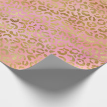 Peach Crème rose Jaune Or Empreinte de léopard Tie