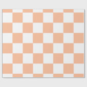 Papier Cadeau Peach Fuzz À damiers En vichy Motif (Plat)