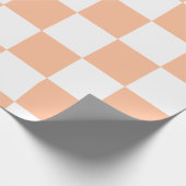 Papier Cadeau Peach Fuzz À damiers En vichy Motif (Coin)