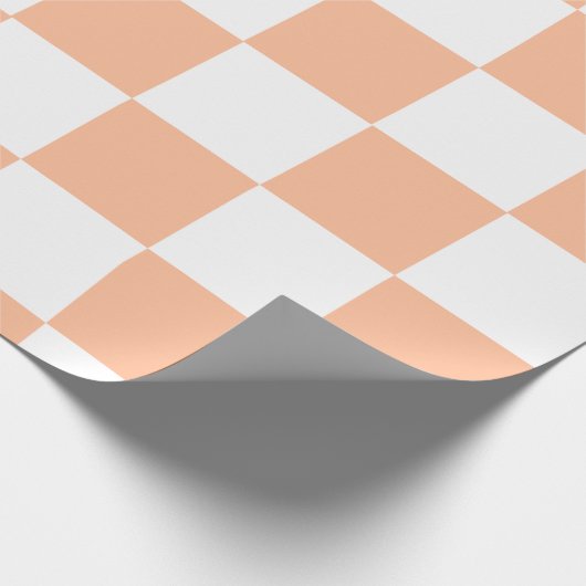 Papier Cadeau Peach Fuzz À damiers En vichy Motif (Coin)