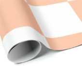Papier Cadeau Peach Fuzz À damiers En vichy Motif (Coin rond)