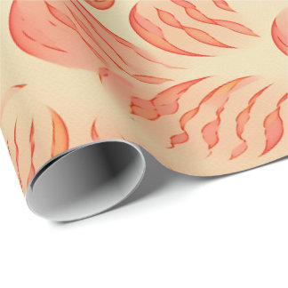 Papier Cadeau Peach Fuzz Abstrait Botanical Fruity Motif 12