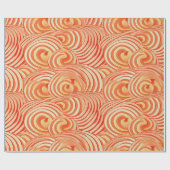 Papier Cadeau Peach Fuzz Abstrait Botanical Fruity Motif 13 (Plat)