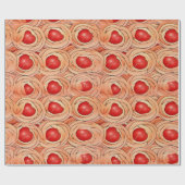 Papier Cadeau Peach Fuzz Abstrait Botanical Fruity Motif 16 (Plat)