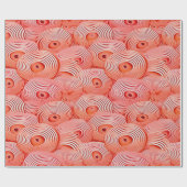 Papier Cadeau Peach Fuzz Abstrait Botanical Fruity Motif 19 (Plat)