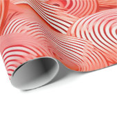 Papier Cadeau Peach Fuzz Abstrait Botanical Fruity Motif 19 (Coin rond)