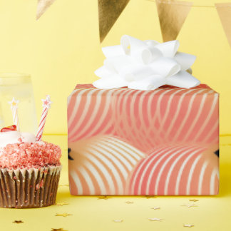 Papier Cadeau Peach Fuzz Abstrait Botanical Fruity Motif 2