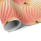 Papier Cadeau Peach Fuzz Abstrait Botanical Fruity Motif 2 (Coin rond)