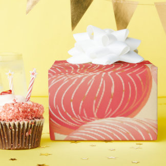 Papier Cadeau Peach Fuzz Abstrait Botanical Fruity Motif 4